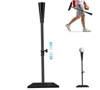 Baseball Tee, Adjustable Height Batting Tee with Stable Base and Rubber Topper for HittingBaseball
