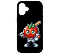Baseball Tomate avec Batte Style Amusant Coque pour iPhone 16
