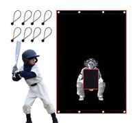 Baseball Training Target - Large 4x6 Foot Pitching, Hitting Practice Screen, Multi Sport Skill Development Tool, Reinforced Frame Outdoor Drill Equipment | Backyard Training Aid for Players Coaches