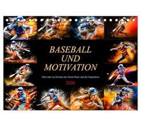 Baseball und Motivation (Tischkalender 2026 DIN A5 quer), CALVENDO Monatskalender: Jeder Tag ein Home Runmit inspirierenden Botschaften, die dich Tag für Tag anspornen.