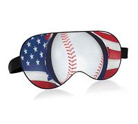 Baseball Vintage Sports Sleep Mask Blindfold Blackout Cooling Funny Eye Mask for Sleeping with Elastic Strip for Women Man American L