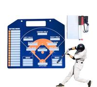 Baseball Whiteboard - Carte à sec à double face pour le maintien du score, outil de coaching portable avec grille claire, clôture Mount White pour le jour du tournoi de terrain de jeu sur terrain, Whi