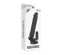 Basecock Vibrateur réaliste télécommandé Noir 21cm 1pc