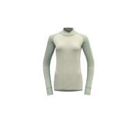 Baselayer femme devold kvitegga merino 230 cross neck blanc