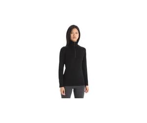 Baselayer femme icebreaker 1 2 zip merino 260 tech noir