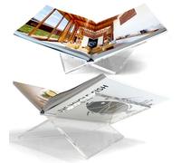 Baseline IGR Grand support de livre en acrylique transparent, 31,8 x 24,1 x 14 cm, support de livre ouvert pour afficher et lire des livres de cuisine, livres d'art, bibles, magazines - Maison et
