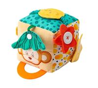 Baselle sensorielle pour - Peluche Jouet en Tissu sérieux, stimulation du cube d'activité Doux | montesor Inspiré Apprentissage pour les Jouets Letarnes, Textures éducatifs portat