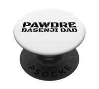 Basenji Dad Dog Owner Grunge Typography PopSockets PopGrip Adhésif