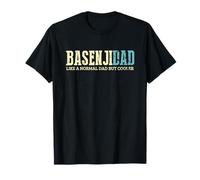 Basenji Dad Retro Funny Dog Lover Owner Fête des Pères T-Shirt