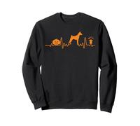 Basenji Dog Heartbeat Pumpkin Funny Halloween Costume Sweatshirt