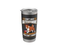 Basenji drôle, je n'ai pas d'attitude, juste un chien de personnalité Gobelet isotherme en acier inoxydable double paroi