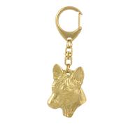 Basenji, Kongo-Terrier - Porte-Clés Doré Avec Chien, Accessoire De Sac
