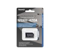 BASEQI UHS-II Adaptateur microSD en Aluminium pour MacBook Pro M1 2021 14" et 16" (Noir Spatial, Adaptateur)