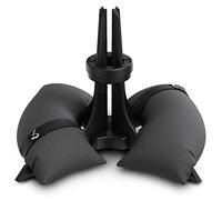Baser Pied de Parasol avec Sacs de Sable, Base pour Parasol de Jardin Exterieur jusqu'à 3,3m, Support Lestés pour Mât 25-48mm, Noir