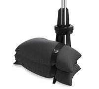 Baser Pied de Parasol Balcon avec Sacs de Sable, Base pour Parasol de Jardin Exterieur Gain de Place, Support Lestés pour Mât 20-40mm, Gris