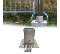 Bases carrées pour poteaux, Acier inoxydable de base d'ancre de poteau carré for la balustrade en bois concrète de barrière de plusieurs tailles(D 100 MM H 80 MM)