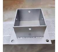 Bases carrées pour poteaux, Base de poteau en acier inoxydable, lot de 2, for pergola, balustrade de pont, boîte aux lettres, poteau de signalisation, plusieurs tailles(110x110 mm (4.3x4.3 in))