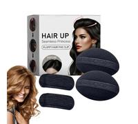 Bases de cheveux de volume d'éponge, clip de bosse de cheveux pour le volume,Volume d'éponge à base de cheveux 4x Volume | 4 Pack Accessoires d'outils de pavé invisible pour les femmes à coiffure long