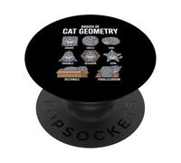 Bases de la géométrie des Chats pour la rentrée des Classes, Professeur de mathématiques PopSockets PopGrip Adhésif
