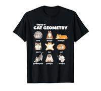 Bases De La Géométrie du Chat Professeur De Mathématiques T-Shirt Graphique avec Valeur
