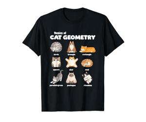 Bases De La Géométrie du Chat Professeur De Mathématiques T-Shirt Graphique avec Valeur