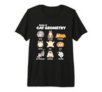 Bases De La Géométrie du Chat Professeur De Mathématiques T-Shirt Haut de Gamme