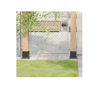 vidaXL Bases de poteau carrées 12 pcs anthracite 101x101 mm, base de clôture en béton, base de poteau de clôture, support de poteau en métal