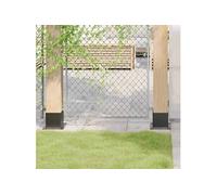 vidaXL Bases de poteau carrées 4 pcs anthracite 141x141 mm, base de clôture en béton, base de poteau de clôture, support de poteau en métal