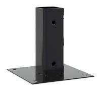 Bases De Poteau Carrées 4 Pcs Anthracite 46x46 mm | Acier galvanisé à chaud, montage sur béton et bois, pour belvédère, porche, clôture, rampe d'escalier, pied de table, boîte