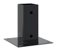 Bases de Poteau Carrées 4 Pcs Anthracite 71x71 mm | Acier galvanisé à chaud, montage sur béton et bois, pour belvédère, porche, clôture, rampe d'escalier, pied de table