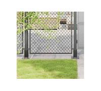 vidaXL Bases de poteau carrées 4 pcs anthracite 71x71 mm, base de clôture en béton, base de poteau de clôture, support de poteau en métal