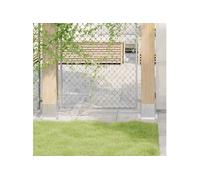 Bases de poteau carrées 4 pcs argent 141x141 mm acier galvanisé, base de clôture en béton, base de poteau de clôture 42000016