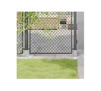 vidaXL Bases de poteau carrées 4 pcs argent 61x61 mm acier galvanisé, base de clôture en béton, base de poteau de clôture 42000004 Or G