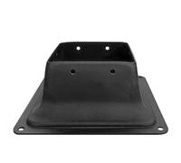 Bases de Poteaux À Ossature en Bois Traité Avec un Agent de Préservation, Supports D'angle de Poteau en Acier Inoxydable de 3,6 X 3,6 Pouces, Noir(2PCS)