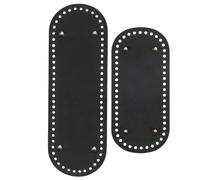 Bases de sac pour crochet, 1 long et 1 large fond de sac ovale en cuir avec trous pour sacs, base de coussin avec trous pour le bricolage, les sacs à bandoulière, les sacs à main, les loisirs créatifs