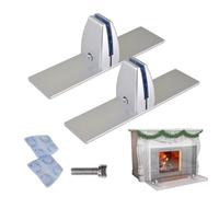 Bases De Soutien pour Écrans De Cheminée - 2 Pièces Accessoires Robustes avec Clips Réglables,Supports de pour Écran de Cheminée Pieds | pour Hiver Intérieur Maison Chambre Appartement