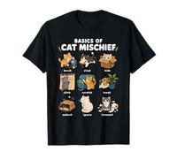 Bases des Méfaits du Chat Tableau Drôle De Chaton Art De T-Shirt