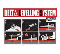 Bases RUBI Delta pour carreaux 3-12mm d'épaisseur (1.5 mm - 100 un.)