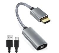 BASESAILOR Adaptateur Câble HDMI Mâle vers USBC Femelle avec Cordon Type C,Convertisseur d'entrée USB Type C 3.1 Sortie HDMI,4K 60Hz USB C Thunderbolt 3 pour MacBook Pro,Mac,Chromebook,Xreal Air