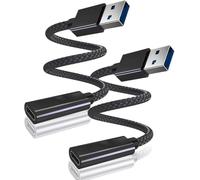 BASESAILOR Adaptateur Câble USB C Femelle vers USB 3.0 Mâle 0.2M 2Pack,Connecteur 3.1 Type A 5Gbps GEN 1 pour Apple Watch 10 11,iPhone 17 Air 16e 16 Pro Max,iPad Mini,Airpods 4,Samsung Galaxy S25 A56