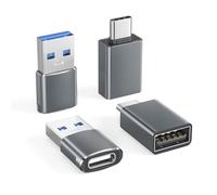 BASESAILOR Adaptateur USB C pour iPhone 17 Pro 4Pack,Type C Femelle vers USB A Mâle Chargeur Câble & Thunderbolt 4 OTG Convertisseur pour Mac,Apple 17e 16 15 14 13 Plus Max Mini,Galaxy S26 S25,A55 A54