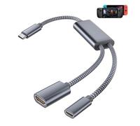 Basesailor Adaptateur USB C vers HDMI,2-en-1 Type C vers HDMI 4K@30Hz avec charge PD 100W femelle pour iPhone 17/16/15 Pro Max Plus,MacBook,iPad Air/Mini,Samsung S25/S24/S23,Steam Deck,Nintendo Switch