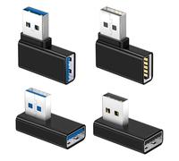 BASESAILOR Adaptateur USB vers USB 90 Degrés 4Pack,Connecteur Coudé USBA 3.0