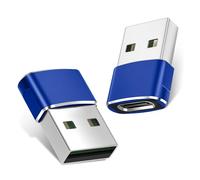 BASESAILOR Adaptateur USB vers USB C 2 Pack,Type C Femelle USBA Mâle Convertir Chargeur pour Apple Watch Série 7 8 9,iPhone 17 16 15 14 13 12 Pro Max SE,AirPods,iPad Air 4 5 Mini 6 7,Samsung S24 S23