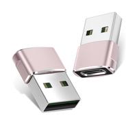 BASESAILOR Adaptateur USB vers USB C 2 Pack,Type C Femelle USBA Mâle Convertir Chargeur pour Apple Watch 8 9,iPhone 17 16 15 14 13 12 Pro Max XR SE,iPad 10 Air 4 5 Mini 6,Samsung Galaxy A55 A54 S25