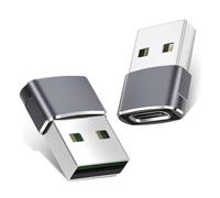 BASESAILOR Adaptateur USB vers USB C 2 Pack,Type C Femelle vers USBA Mâle Convertisseur Chargeur pour iPhone 17 16 15 14 13 Pro Max,iPad 10 Air 4 5 Mini 6 7,Samsung Galaxy S23 S24 A54 A55,Z Fold Flip