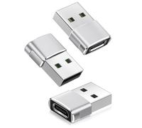 BASESAILOR Adaptateur USB vers USB C 3 Pack,Type C Femelle vers USBA Mâle Convertisseur Chargeur pour Apple Watch 7 8 9 SE,iPad Air 4 5 Mini 6,iPhone 17 16 15 14 13 Pro Max,Samsung Galaxy S24 S23 S22