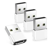 BASESAILOR Adaptateur USB vers USB C 4 Pack,Type C Femelle to USB A Mâle Convertir Chargeur pour iPhone 17 16 15 14 13 12 Pro Max,AirPods 3,iPad 10 Air 4 5 Mini 6 7,Samsung S24 S23 A55 A54,Z Fold Flip