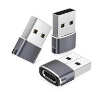 Basesailor Adaptateur USB vers USB C pour iPhone 17 Pro Max 3 Pack,Type C Femelle USBA Mâle Convertisseur Chargeur pour Apple 17e 16 15 14 13,iWatch 8 9 S11 SE,AirPods Pro 3 2,iPad 10 Air 4 5 Mini 6 7