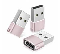 BASESAILOR Adaptateur USB vers USB C,Type C Femelle vers USBA Mâle Chargeur | Convertisseur 3Pack pour iPhone 17 17e 16 15 14 13 Pro Max,iPad 10 Mini 6 7 Air 4 5,Samsung Galaxy S26 S25 A55 54,Z Fold Flip